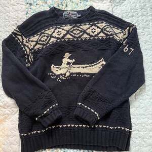 Vintage Polo Ralph Lauren SPORTSMAN CANOE MAN Sweater